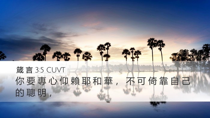 箴 言 3:5 CUVT Bible Verse Image
