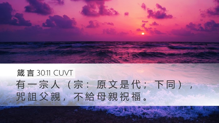 箴 言 30:11 CUVT Bible Verse Image