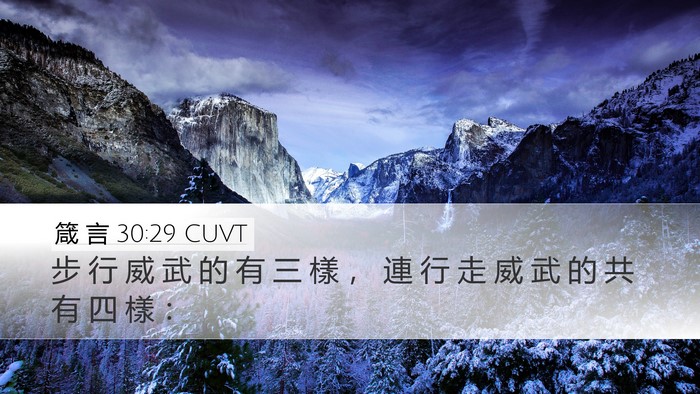 箴 言 30:29 CUVT Bible Verse Image