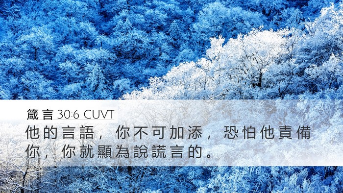 箴 言 30:6 CUVT Bible Verse Image