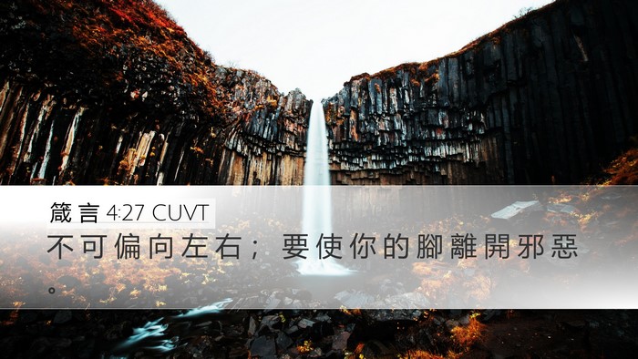 箴 言 4:27 CUVT Bible Verse Image