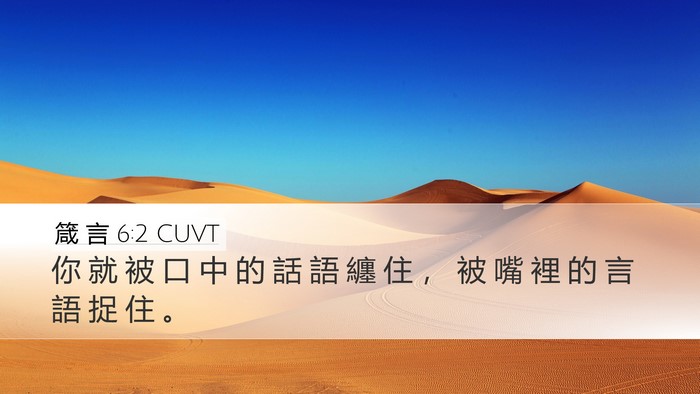 箴 言 6:2 CUVT Bible Verse Image