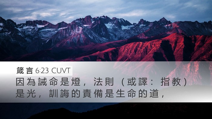 箴 言 6:23 CUVT Bible Verse Image