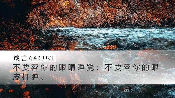 箴 言 6:4 CUVT Bible Verse Image