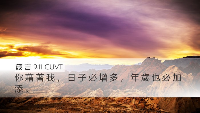 箴 言 9:11 CUVT Bible Verse Image
