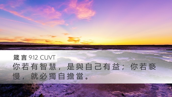 箴 言 9:12 CUVT Bible Verse Image