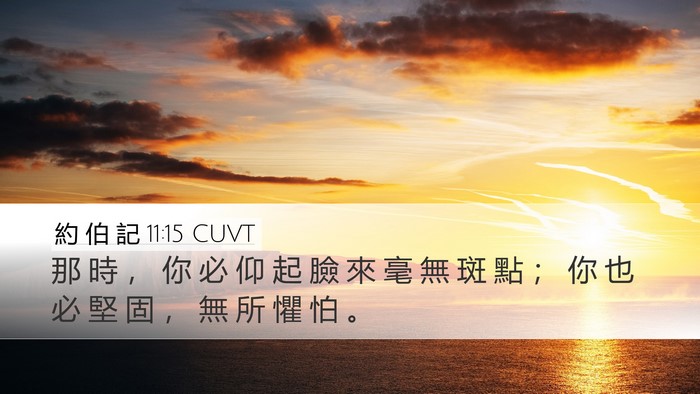 約 伯 記 11:15 CUVT Bible Verse Image