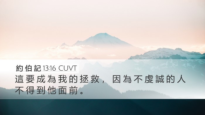 約 伯 記 13:16 CUVT Bible Verse Image