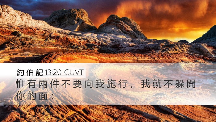 約 伯 記 13:20 CUVT Bible Verse Image