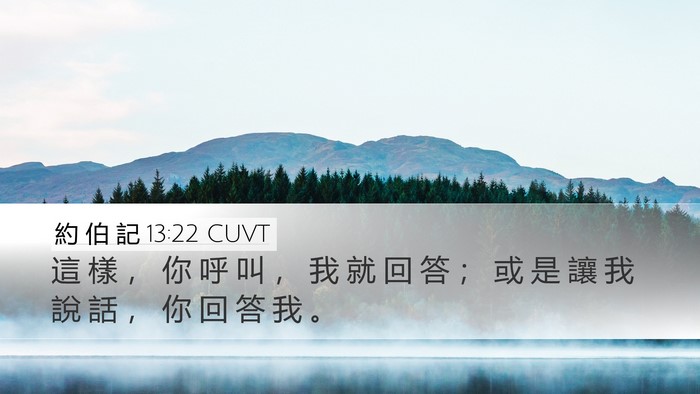 約 伯 記 13:22 CUVT Bible Verse Image