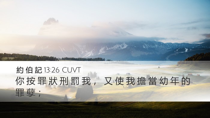 約 伯 記 13:26 CUVT Bible Verse Image