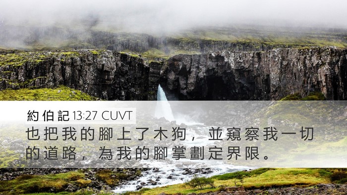 約 伯 記 13:27 CUVT Bible Verse Image