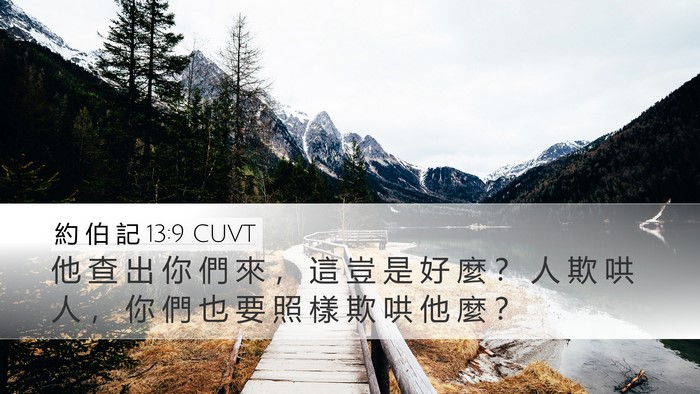 約 伯 記 13:9 CUVT Bible Verse Image
