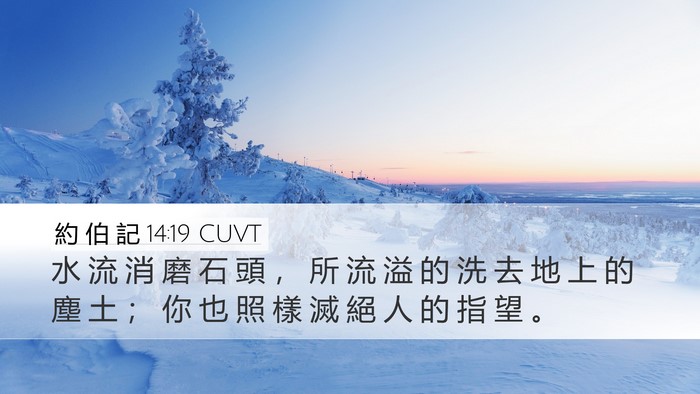 約 伯 記 14:19 CUVT Bible Verse Image