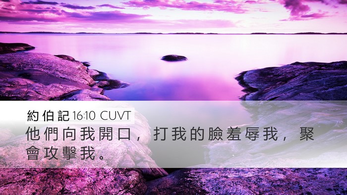 約 伯 記 16:10 CUVT Bible Verse Image
