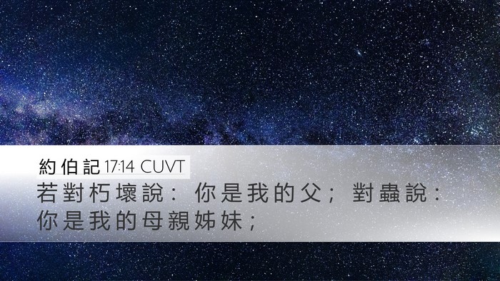 約 伯 記 17:14 CUVT Bible Verse Image