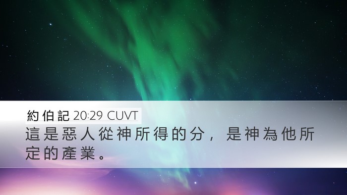 約 伯 記 20:29 CUVT Bible Verse Image