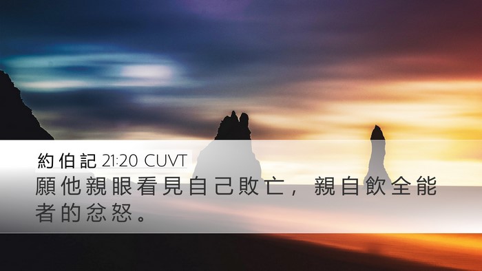 約 伯 記 21:20 CUVT Bible Verse Image