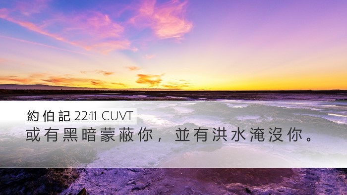 約 伯 記 22:11 CUVT Bible Verse Image