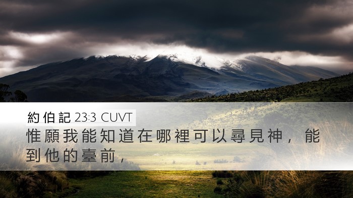 約 伯 記 23:3 CUVT Bible Verse Image
