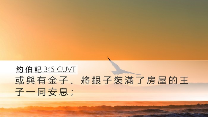 約 伯 記 3:15 CUVT Desktop Wallpaper - 或 與 有 金 子 、 將 銀 子 裝 滿 了 - Desktop Bible Verse Wallpaper