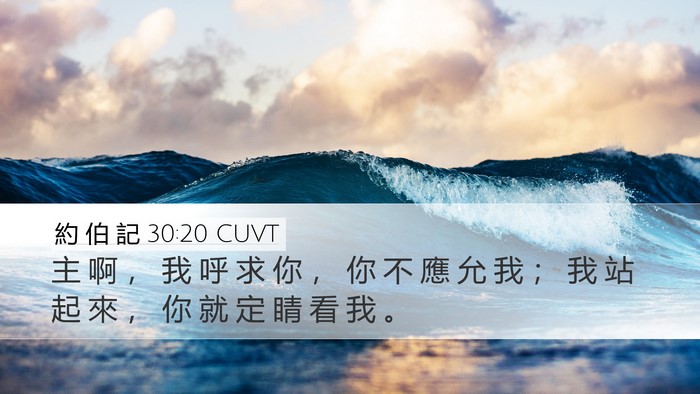 約 伯 記 30:20 CUVT Bible Verse Image