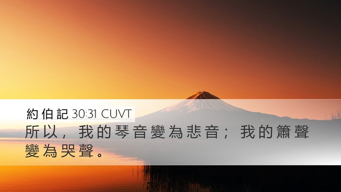 約 伯 記 30:31 CUVT Bible Verse Image