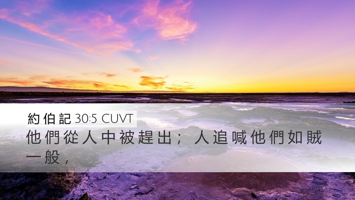 約 伯 記 30:5 CUVT Bible Verse Image