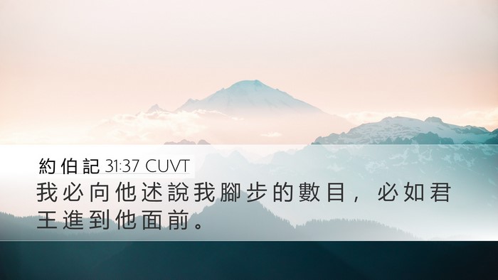 約 伯 記 31:37 CUVT Bible Verse Image