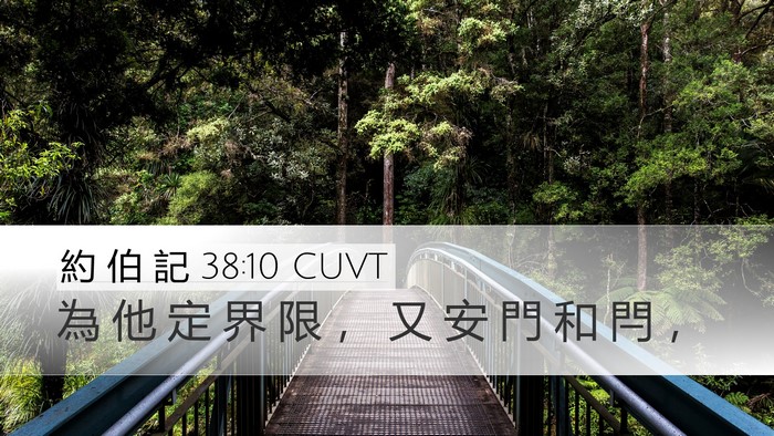 約 伯 記 38:10 CUVT Bible Verse Image