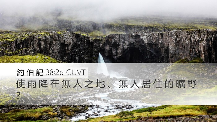 約 伯 記 38:26 CUVT Bible Verse Image