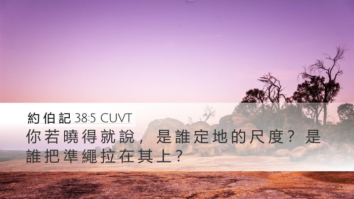 約 伯 記 38:5 CUVT Bible Verse Image