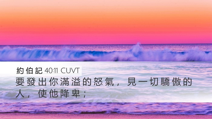 約 伯 記 40:11 CUVT Bible Verse Image