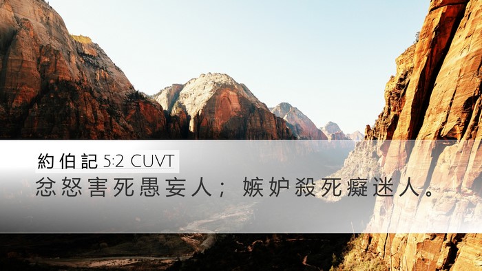 約 伯 記 5:2 CUVT Bible Verse Image