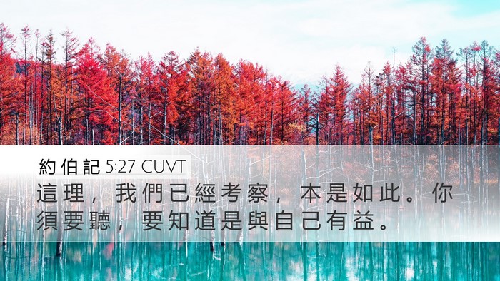 約 伯 記 5:27 CUVT Bible Verse Image