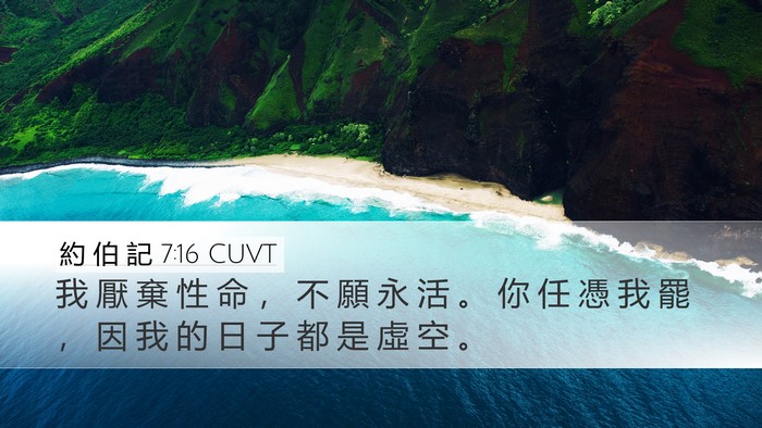 約 伯 記 7:16 CUVT Bible Verse Image