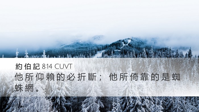 約 伯 記 8:14 CUVT Bible Verse Image