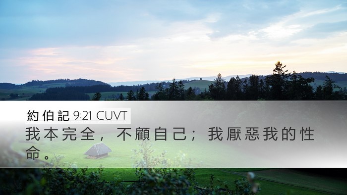 約 伯 記 9:21 CUVT Bible Verse Image