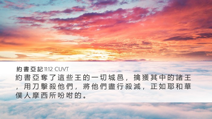 約 書 亞 記 11:12 CUVT Bible Verse Image