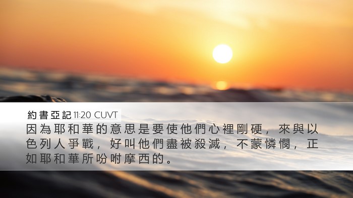 約 書 亞 記 11:20 CUVT Bible Verse Image