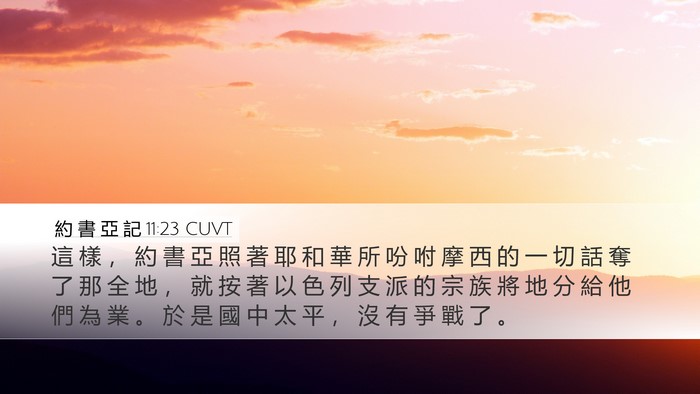 約 書 亞 記 11:23 CUVT Bible Verse Image