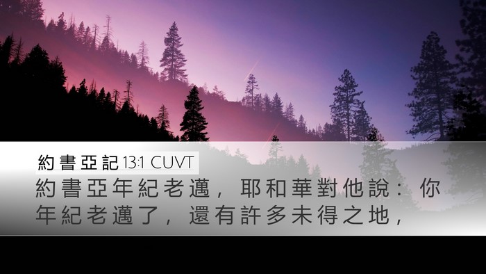 約 書 亞 記 13:1 CUVT Bible Verse Image