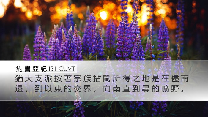 約 書 亞 記 15:1 CUVT Bible Verse Image