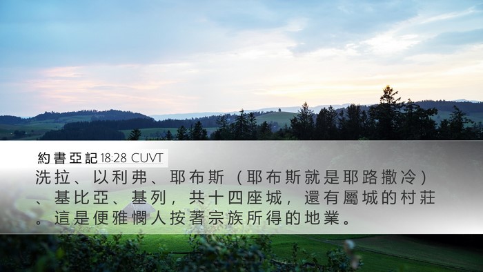 約 書 亞 記 18:28 CUVT Bible Verse Image
