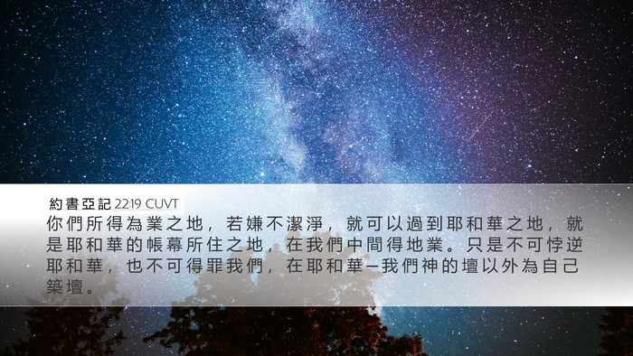 約 書 亞 記 22:19 CUVT Bible Verse Image