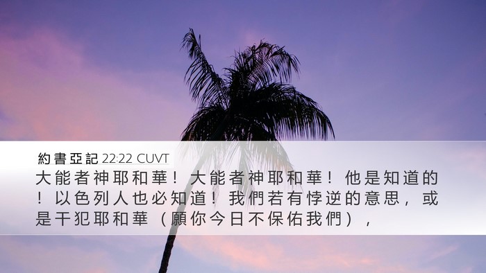 約 書 亞 記 22:22 CUVT Bible Verse Image