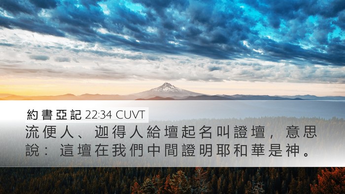 約 書 亞 記 22:34 CUVT Bible Verse Image