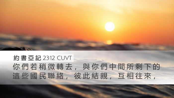 約 書 亞 記 23:12 CUVT Bible Verse Image
