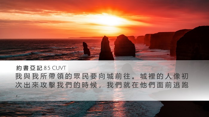約 書 亞 記 8:5 CUVT Bible Verse Image
