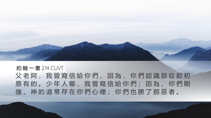 約 翰 一 書 2:14 CUVT Bible Verse Image